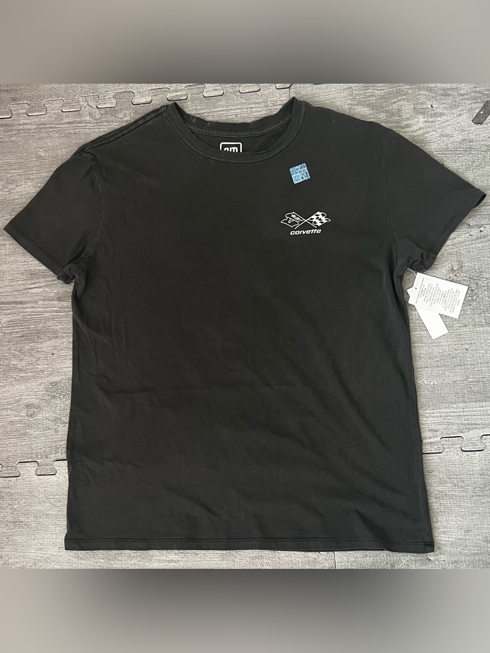 GM Corvette Boy’s Black Graphic Print Crew Neck Short Sleeve T-Shirt 2XL